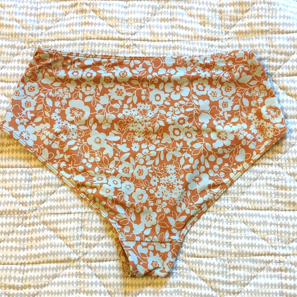 EVERLANE Floral High-Waisted Bikini Bottom - LG - Picture 3 of 5
